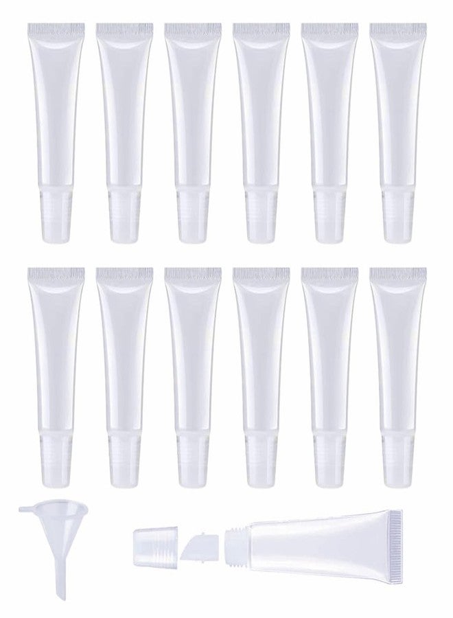 Erewa 12Pcs 8ml Clear Empty Tubes Refillable Containers for DIY Lip Gloss Balm & Travel Toiletries - Image 1